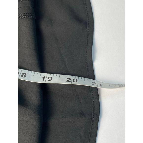 Madewell Black Chiffon Semi-Sheer Short Sleeve Front Knot Blouse Size Large - Picture 6 of 7